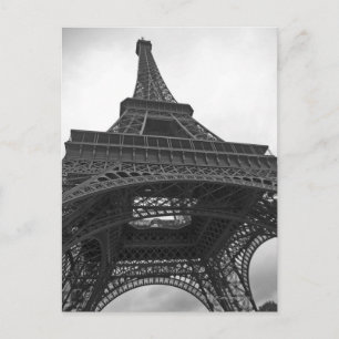 Carte Postale Photo en noir et blanc de la Tour Eiffel