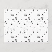 Carte Postale photo en noir et blanc d'un troupeau d'oiseaux (Devant)