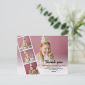 Carte Postale Photo Enfants modernes Merci d'anniversaire (Debout devant)