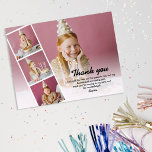 Carte Postale Photo Enfants modernes Merci d'anniversaire<br><div class="desc">Envoyer à vos invités une carte de remerciements spéciale supplémentaire est une façon significative de montrer votre reconnaissance et gratitude pour leurs dons et leur présence à votre grand événement. Que vous soyez l’hôte d’un anniversaire, d’un baptême, d’un baby shower ou d’une autre fête, vos invités méritent un express sincère....</div>