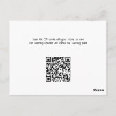 Carte Postale Photo Enregistrer la Date Tulipes Rouges et Blanch (Dos)