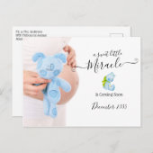 Carte Postale Photo Faire-part de grossesse | Miracle sucré (Devant / Derrière)