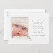 Carte postale photo faire-part de naissance (Devant / Derrière)