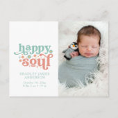 Carte postale photo faire-part de naissance | Happ (Devant)