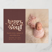 Carte postale photo faire-part de naissance | Happ (Recto)