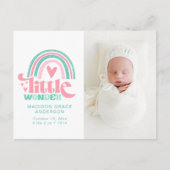 Carte postale photo faire-part de naissance | Litt (Devant)