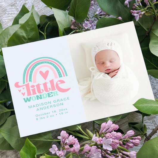 Carte postale photo faire-part de naissance | Litt