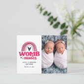 Carte postale photo faire-part de naissance | Mate (Debout devant)