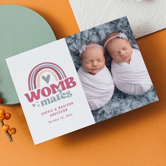 Carte postale photo faire-part de naissance | Mate