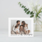 Carte Postale Photo familiale minimaliste Thanksgiving (Debout devant)