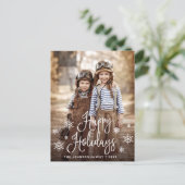 Carte Postale PHOTO Fêtes Joyeuses Moderne Salutation de Noël (Debout devant)