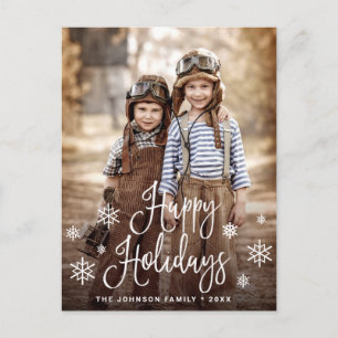 Carte Postale PHOTO Fêtes Joyeuses Moderne Salutation de Noël