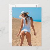 Carte Postale Photo fille Tushy Tushy (Devant / Derrière)