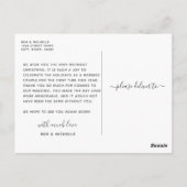 Carte Postale Photo florale mariée et brillante (Dos)