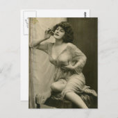 Carte postale photo française risque (Devant / Derrière)