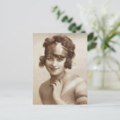 Carte postale photo française vintage de fille fla (Debout devant)