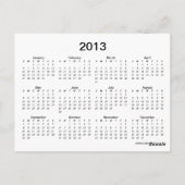 Carte postale photo Giraffe 2013 Calendrier (Dos)