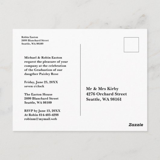 Carte Postale Photo Gradué Whimsical Modern Script Calligraphie (Dos)