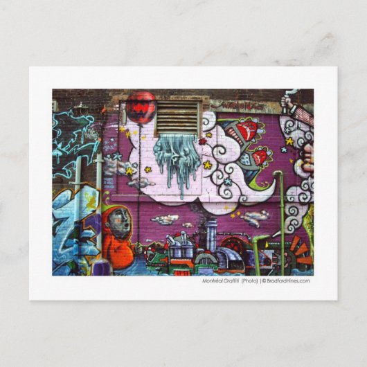 Carte postale photo Graffiti de Montréal par Brad  (Devant)