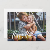 Carte postale photo Halloween moderne | Horizontal (Devant / Derrière)