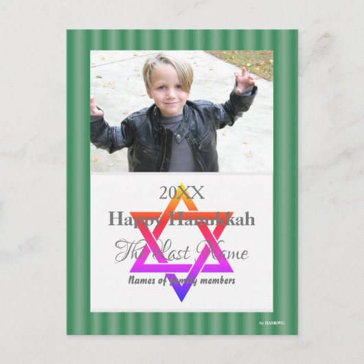 Carte postale photo Hanoukka Happy - HAMbWG (Devant)