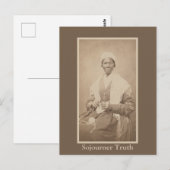 Carte Postale Photo historique de Sojourner Truth abolitionniste (Devant / Derrière)