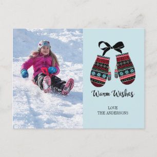 Carte postale photo Holiday Mittens Warm Warm Wams