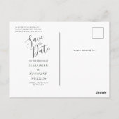 Carte Postale Photo Hunter Green Silver Agate Enregistrer la dat (Dos)