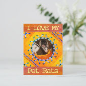 Carte Postale Photo I Love my Pet Rat de Custom (Debout devant)