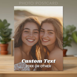 Carte Postale Photo intégral - Texte personnalisé vertical