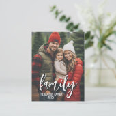 Carte Postale Photo intégrale - Texte de famille de script perso (Debout devant)