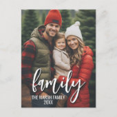 Carte Postale Photo intégrale - Texte de famille de script perso (Devant)