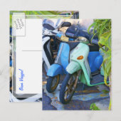 Carte Postale Photo italienne Made Piaggio Scooters (Devant / Derrière)