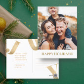 Carte Postale Photo Joy Noël Fête de famille Écriture liée