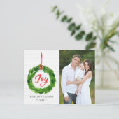 Carte Postale Photo Joyeuse Joyeuse Peinte à la main (Debout devant)