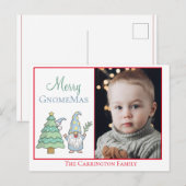 Carte Postale Photo Joyeux GnomeMas Joyeux Noël (Devant / Derrière)