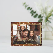 Carte Postale PHOTO Joyeux Noël moderne Salutation de vacances (Debout devant)