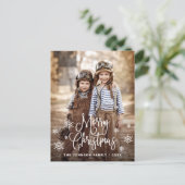 Carte Postale PHOTO Joyeux Noël moderne Salutation de vacances (Debout devant)