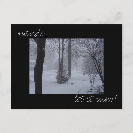 Carte postale photo 'Let it snow' (Devant)