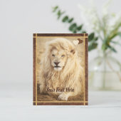 Carte Postale Photo Lion blanc personnalisée (Debout devant)