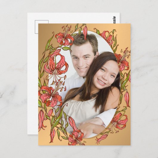 Carte Postale Photo Lys Tiger Enregistrer la date (Devant / Derrière)