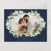 Carte Postale Photo Mariage de la Marine Snowberry+Eucalyptus Ph (Devant)