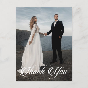 Carte Postale Photo Mariage simple Ajouter votre Merci de voeux