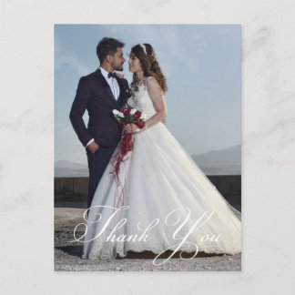 Carte Postale Photo Mariage simple Ajouter votre Merci de voeux