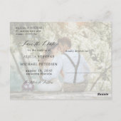 Carte Postale Photo mariage simple élégant moderne enregistrer l (Dos)