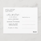 Carte Postale Photo mariage simple élégant moderne enregistrer l (Dos)