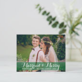 Carte Postale Photo Marié & Joyeux Couple Décor Ve (Debout devant)