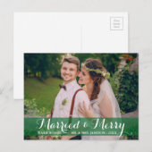 Carte Postale Photo Marié & Joyeux Couple Décor Ve (Devant / Derrière)