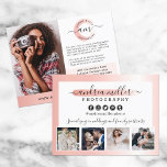 Carte Postale Photo marketing minimaliste or rose<br><div class="desc">Elégant et minimaliste, le swash de peinture stylisé avec une couleur or rose tendance crée le thème féminin parfait pour les stylistes, les maquilleurs, les professionnels dans les salons de cheveux et d'ongles, et au-delà! ・ Customisez-le ! Cliquez sur le bouton "Personnaliser" pour modifier les polices, la taille et la...</div>