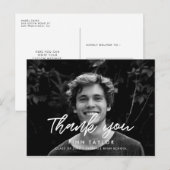 Carte Postale Photo Merci de graduation de police moderne (Devant / Derrière)